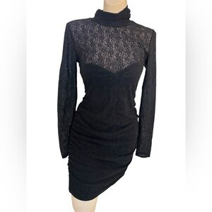 Open Edit Black Lace Dress